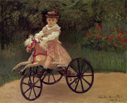 Painting Code#45061-Monet, Claude - Jean Monet on His Horse Tricycle