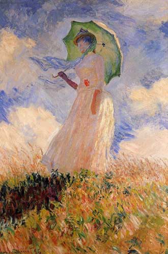 Painting Code#45064-Monet, Claude - Woman with a Parasol, Facing Right, original size: 131 x 88cm