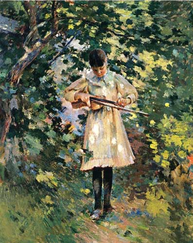 Painting Code#45447-Theodore Robinson - The Young Violinist 