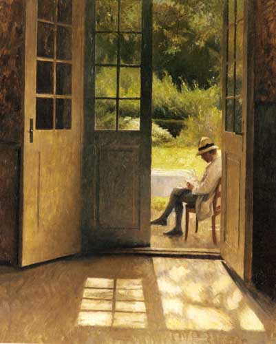 Painting Code#45474-Ilsted, Peter(Denmark): The Open Door