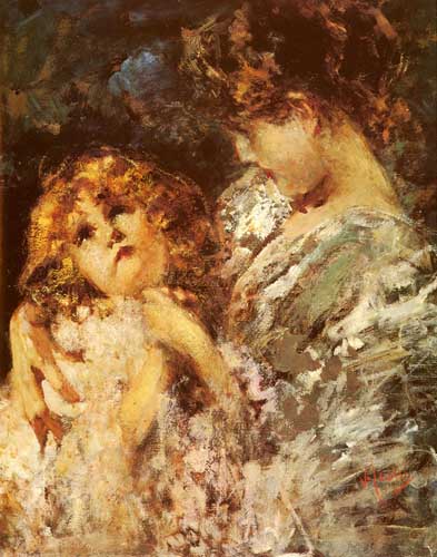 Painting Code#45476-Irolli, Vincenzo(Italy): Mother And Child