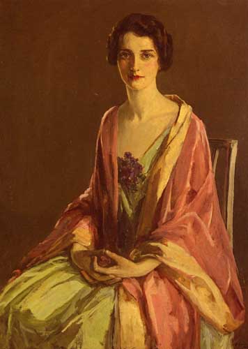 Painting Code#45494-Lavery, Sir John(Ireland): Portrait of Miss Julia McGuire