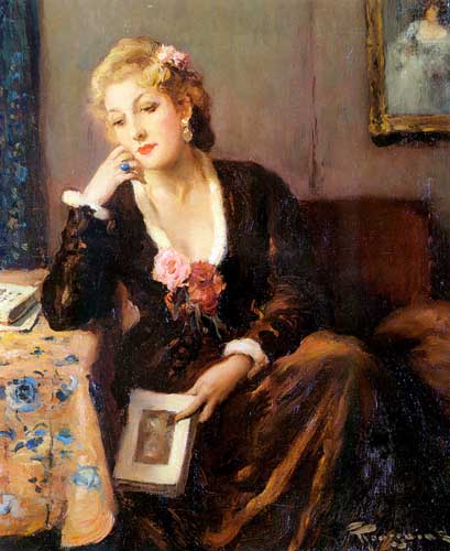 Painting Code#45629-Toussaint, Fernand(Belgium): Faraway Thoughts
