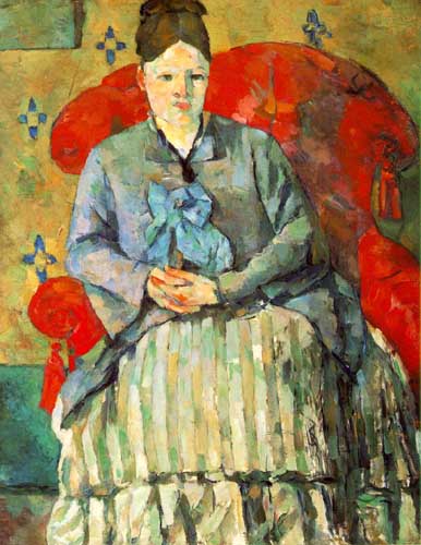 Painting Code#45631-Cezanne, Paul: Hortense Fiquet in a Striped Skirt