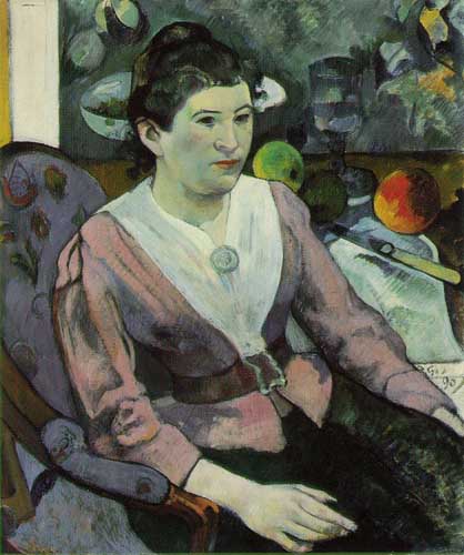 Painting Code#45651-Gauguin, Paul: Portrait of a Woman, with Still Life by Cezanne