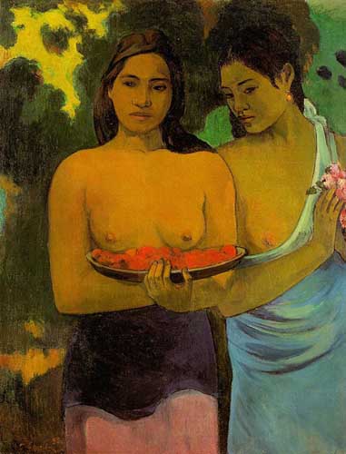 Painting Code#45654-Gauguin, Paul: Two Tahitian Women