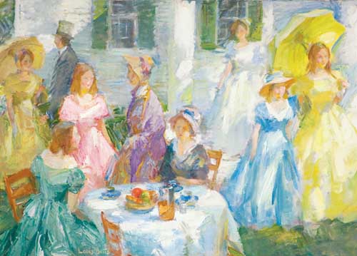 Painting Code#45659-Louis L. Betts: A Garden Party