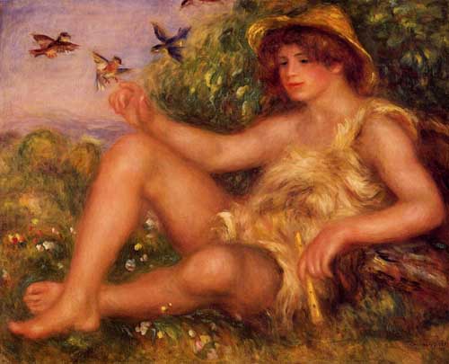 Painting Code#45661-Renoir, Pierre-Auguste: Young Shepherd in Repose