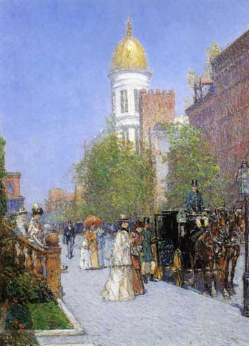 Painting Code#45692-Frederick Childe Hassam - A Spring Morning