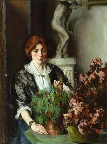 Painting Code#45695-Mary Bradish Titcomb - The Flower Arranger