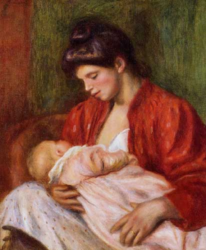 Painting Code#46026-Renoir, Pierre-Auguste - Young Mother