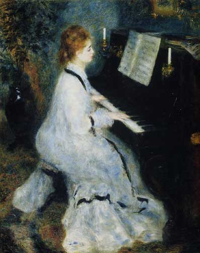 Painting Code#46027-Renoir, Pierre-Auguste - Young Woman at the Piano