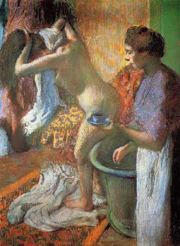 Painting Code#46143-Degas, Edgar - The Cup of Tea (also known as Breakfast after Bathing)