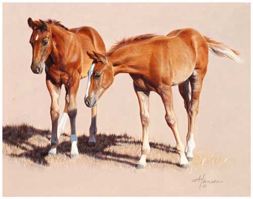 Painting Code#5055-Tow Horses