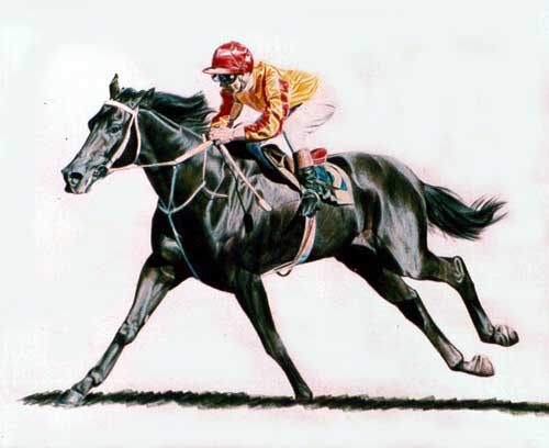 Painting Code#5443-Racing Horse