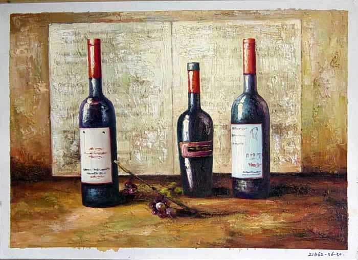 Painting Code#S121462-Still Life with Wine Bottles