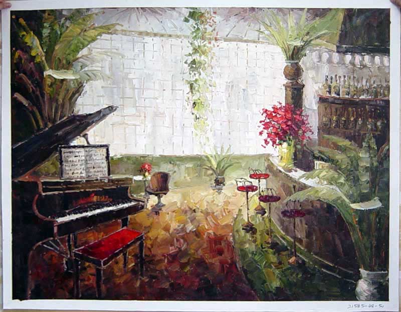 Painting Code#S121585-Interior with Piano