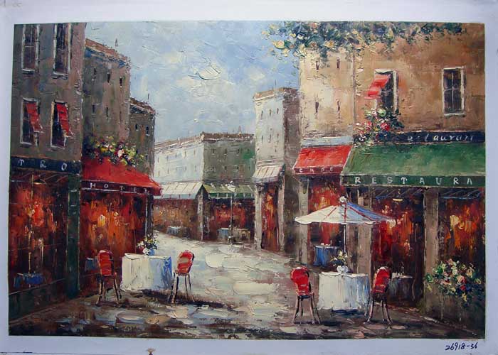 Painting Code#S126918-European Streetscape Painting