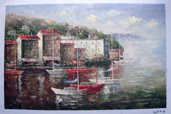 Painting Code#S126919-Mediterranean Landscape Painting