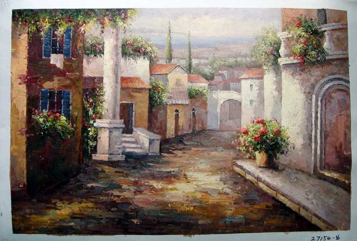 Painting Code#S127154-Impressionism European Streetscape