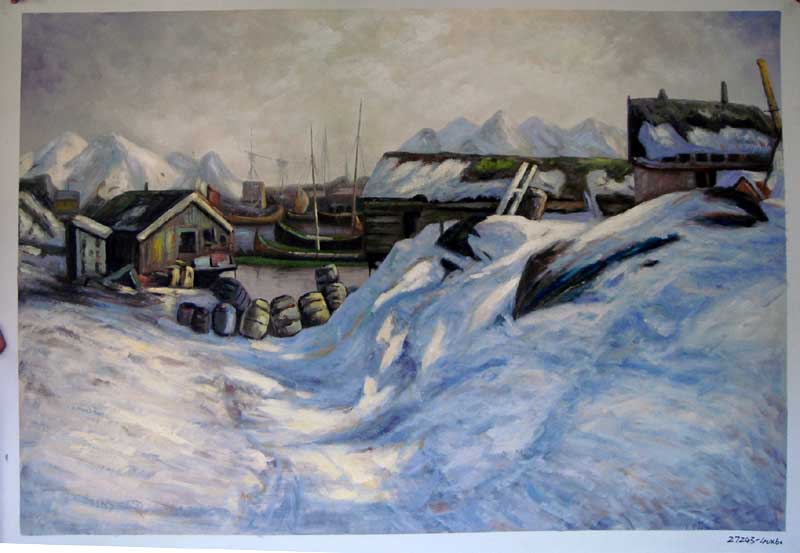 Painting Code#S127243-Snow Landscape Painting