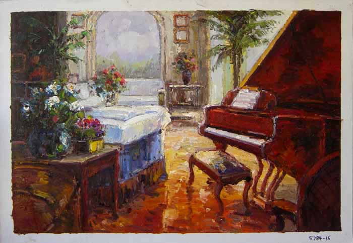 Painting Code#S115784-Living Room with Piano