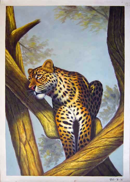 Painting Code#S118811-Leopard Painting