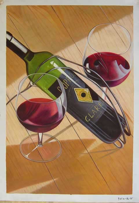 Painting Code#S119252-Wine Still Life Painting