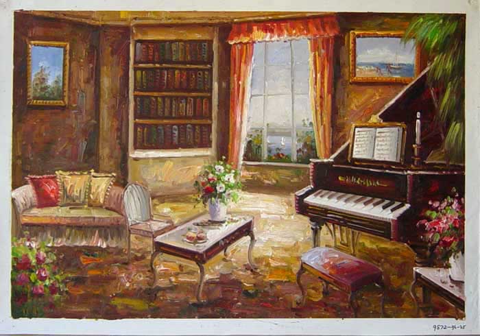 Painting Code#S119872-Living Room with Piano
